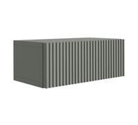 3E 3xE living.com Table de Chevet Suspendue avec tiroir - façade rainurée - aloès Vert, 40 x 20 x 16 cm
