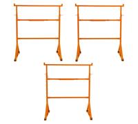 Chevalets de chantier robustes (lot de 2) Chevalet de scie de chantier, table de travail portable, établi réglable en hauteur (105,5-185,5 cm), pieds antidérapants, bras de soutien, capacité de charge