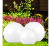 3er Set LED Extérieur Ballon Solaire Spots à Encastrer Jardin,Terrasse Entrée