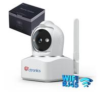 3G/4G LTE Caméra Surveillance Intérieure Ctronics avec Carte SIM, 360° PTZ , Image 4MP , Détection Humaine/Mouvement, Suivi Auto