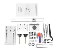 3in1 6/8/10/15mm 3 pouces Épaisseur précise Guide de cheville à centrage automatique, guide de perçage de cheville, pour le travail du bois Jig Guide Locator Kit