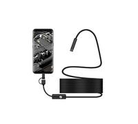 3in1 Android USB Type-C Endoscope Inspection 8mm Caméra 6 LED HD Etanche 5M-Noir
