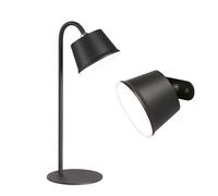 3in1 Lampe de table accu Lampe murale extérieure Support magnétique Plafonnier noir mobile, variateur à capteur, LED 3W 260Lm blanc chaud, LxLxH 17x12x34 cm