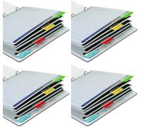 3L Fr 10522 - Sachet de 48 Onglets d'Indexation, Marque-Page, Index de Signalisation Adhésives Repositionnables 12 X 40mm, Couleurs Assorties (Lot de 4)