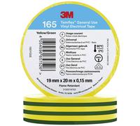 3M 165YG5E Ruban isolant vert-jaune (L x l) 20 m x 19 mm