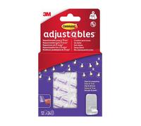 3m - 17840CL00 - Clips repositionnables Command Adjustables (12 clips + 24 languettes/boîte) 17840CLR-12