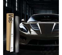 3M 2080 Film de wrapping de voiture - 30 x 152 cm - Film autocollant pour voiture, moto, bateau - Film de protection de peinture 3D avec canaux d'air pour le film (SP242 satin doré poussière noir)