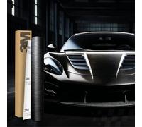 3M 2080 Film de wrapping de voiture - 30 x 152 cm - Film autocollant pour voiture, moto, bateau - Film de protection de peinture 3D avec canaux d'air pour le film (BR212 noir brossé)
