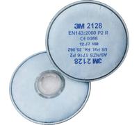 3M 2128 P2R Filtre à particules au charbon actif avec protection supplémentaire contre les gaz et vapeurs organiques et acides inférieurs à la valeur limite et l'ozone x2 morceau