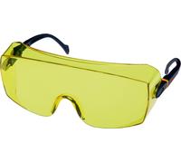 3M 2802 Lunettes de protection AS/UV, PC, teintées jaune, réglables, idéales comme surlunettes pour les porteurs de lunettes x1 morceau