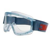 3M 2890S Lunettes-masque AS/AF/UV, PC, sans fentes d'aération (étanches aux gaz), articulations réglables x1 morceau