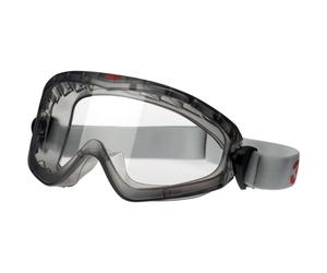 3M 2891S-SGAF Lunettes-masque, sans fente d'aération (étanche aux gaz), articulations réglables, revêtement anti-buée x10 morceau