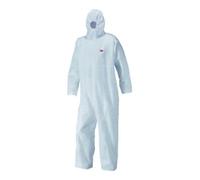 3M Combinaison de protection 4540+ Type 5/6 SMMMS blanc/bleu Taille L, respirante, zip détachable