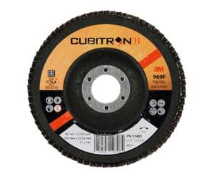 3M 3M Disqueà lamelles 969F Cubitron II, plateau en fibre de verre plat,⌀ 115 mm, Grain: 60 Quantité:1