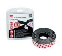 3M 3M Dual Lock SJ3550 Noir 40 Têtes/cm² Fermeture à pression flexible 25 mm x 2,5 m Quantité:4