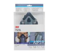 3M 3M™ Kit de media máscara reutilizable, filtro A2P3 R, máscara grande, 7523L
