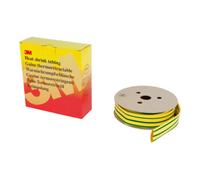 3M HSR Gaine thermorétractable à paroi mince en rouleau, vert/jaune, 19/9,5 mm, 5 m x3 morceau