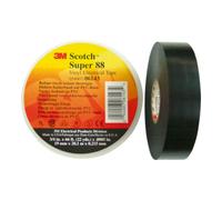 3M Scotch Super 88 Vinyl ruban électrique isolant, noir, 19 mm x 6 m, 0,22 mm x10 morceau