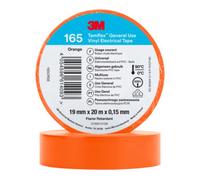 3M 3M Ruban isolant électrique Temflex 165 PVC 19 x 20 mm orange Quantité:1