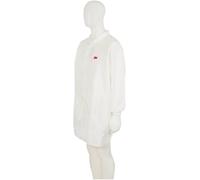 Manteau 3M 4440, blanc, taille 2XL, particulièrement respirant, très léger, avec fermeture éclair, poignets tricotés x50 morceau