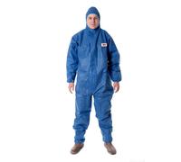 3M 4515B Combinaison de protection, bleu, TYPE 5/6, taille 4XL, matériel SMMS peu pelucheux, finition élastique x20 morceau