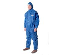 3M 4515B Combinaison de protection, bleu, TYPE 5/6, taille L, matériel SMMS peu pelucheux, finition élastique x5 morceau