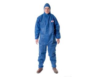 3M 4515B Combinaison de protection, bleu, TYPE 5/6, taille XL, matériel SMMS peu pelucheux, finition élastique x10 morceau