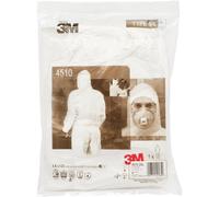 3M 4515W Combinaison de protection, blanc, TYPE 5/6, taille M, matériel SMMS peu pelucheux, finition élastique x1 morceau