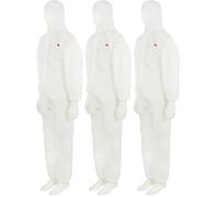 3M 4520M Combinaison de Protection, Type 5/6, Taille M, Blanc/Vert (Lot de 3)