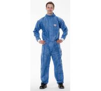 3M 4530 Combinaison de protection, bleu+lanc, type 5/6, taille 3XL, matériel SMMS peu pelucheux, respirant, antistatique, ignifugé, manchettes tricotées x1 morceau