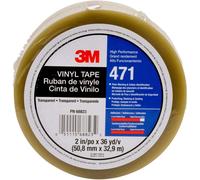 3M Ruban adhésif en PVC souple 471F transparent 50 mm x 33 m 0,14 mm - 24 pièces