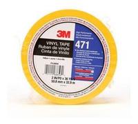 3M ruban adhésif en PVC souple 471 F, jaune, 50 mm x 33 m, 0,13 mm emballage individuel x24 morceau