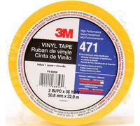 3M Ruban adhésif PVC souple 471 F Jaune 50 mm x 33 m 0,13 mm emballage individuel