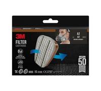 3M Lot de 2 Cartouches filtrantes Actives A2 6055