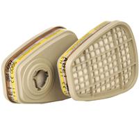 3M 6057 ABE1 Filtre contre les gaz et les vapeurs organiques, inorganiques et acides x2 morceau