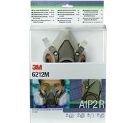 3M 6212M Kit demi-masque A1P2 Contenu : 1 masque 6200, 2 filtres 6051 A1, 4 filtres 5925 P2R, 2 couvercles 501 x1 morceau