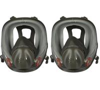 3M 7100015052 6900 Masque complet en silicone, taille L, noir/gris (Lot de 2)
