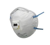 Boîte de 10 masques respiratoires coques jetables FFP2 avec soupape série 8822 blanc 3M 7100101091