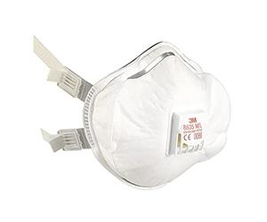 3M 8835 EN 149 Respirateur 3D FFP 3D avec vanne d'expiration, jaune, 5 pièces