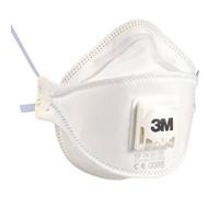 3M 9322+C2 Masque de protection respiratoire Aura FFP2 avec valve d'expiration Cool-Flow, jusqu'à 10 fois la valeur limite (emballage individuel hygiénique), pack = 2 pièces x6 morceau