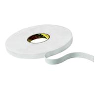 3M Adhésif double face mousse PE avec adhésif acrylique 9508W, blanc, 1500 mm x 66 m, 0,8 mm x1 morceau