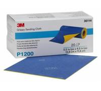 3M™ Bande abrasive Flexible Grip, 139 mm x 114 mm, perforée sur rouleau de 20 bandes, P1200, 35114 | Paquet (1 rouleau)