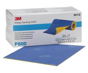 3M™ Bande abrasive Flexible Grip, 139 mm x 114 mm, perforée sur rouleau de 20 bandes, P800, 35112 | Paquet (1 rouleau)
