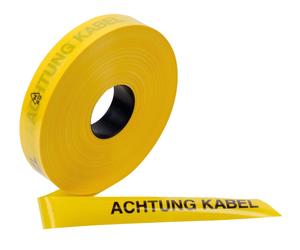 3M Bande d'avertissement de tracé 'Attention au câble', 40 mm x 250 m, 0,15 mm x5 morceau