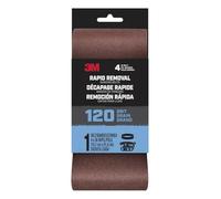 3M BELT4X361PK120 Removal 4 36 in. Power Sanding Belt, Grit, 1/Pack Retrait Rapide de 10,2 cm. x 91,4 cm. Bande Abrasive puissante, Grain 120, 1/Paquet, Marron