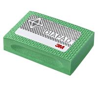 3M bloc de ponçage manuel diamant flexible 6200J, 55 mm x 90 mm, 25 mm, N250, vert standard x1 morceau