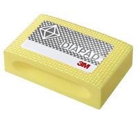 3M Bloc de ponçage manuel diamant flexible 6200J, 55 mm x 90 mm, 25 mm, N40, jaune standard x1 morceau