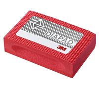 3M Bloc de ponçage manuel diamant flexible 6200J, 55 mm x 90 mm, 25 mm, N74, rouge standard x1 morceau