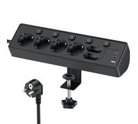 3M Bloc multiprise avec USB, 6 prises de courant et 3 USB, PD 30 W avec protection contre les surtensions, multiprise électrique de 2 m avec interrupteur pour bureau, bureau, maison