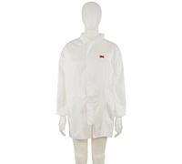 Manteau 3M 4440, blanc, taille 4XL, particulièrement respirant, très léger, avec fermeture éclair, poignets tricotés x50 morceau
